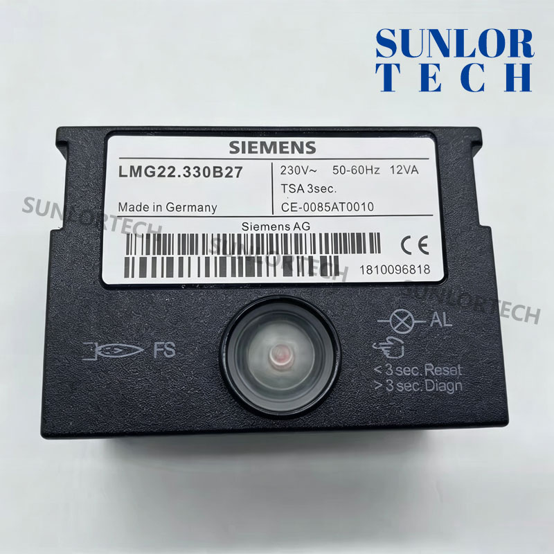Контроллер горелки Siemens LMG22.330B27, микропроцессорный программатор с дистанционным сбросом, контролем давления и индикацией ошибок, для котлов и горелок