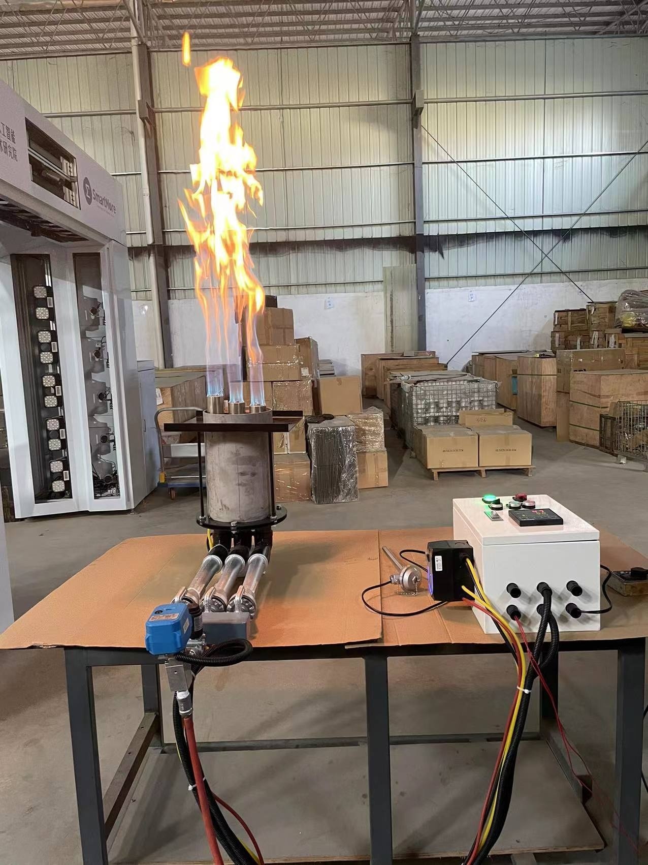 Sunlor Manufacturer Industry Automatic LNG LPG  Gas Burner For Pizza Cooking Oven , Three Head Pizza Stove