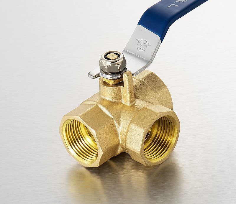 L-type three-way ball valve Long handle Hpb59-1full brass ball valve
