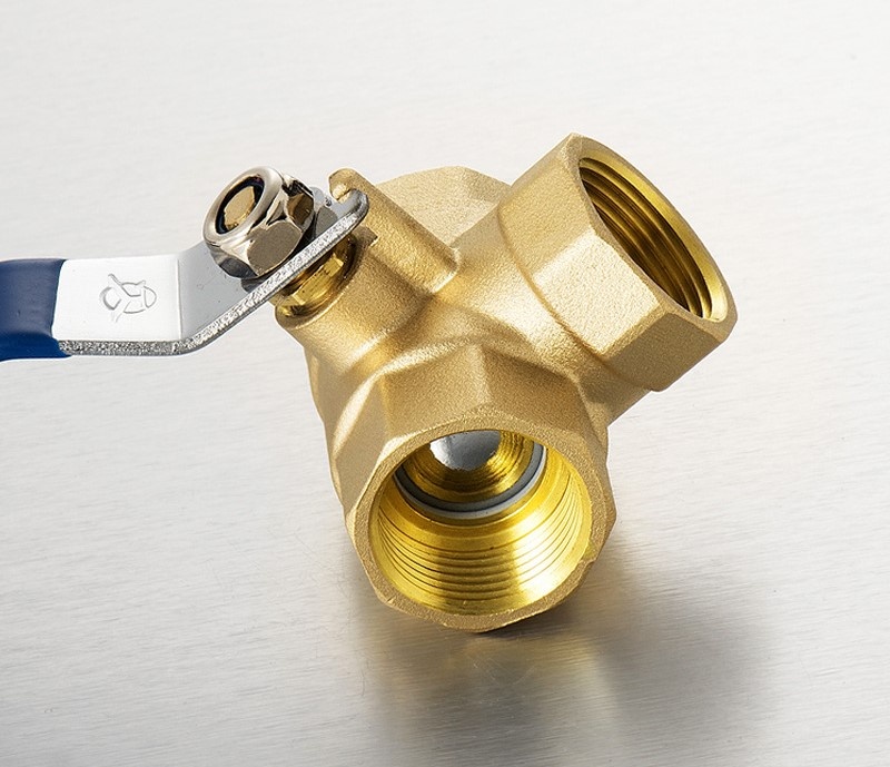 L-type three-way ball valve Long handle Hpb59-1full brass ball valve