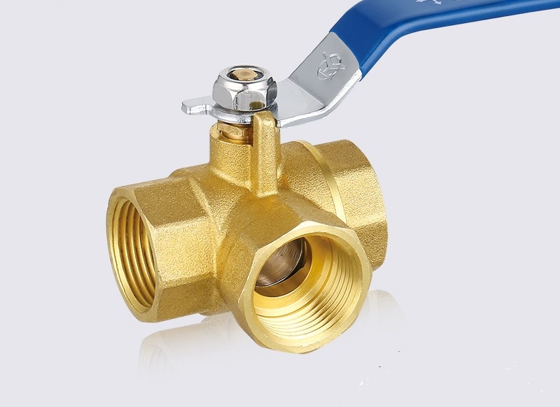 L-type three-way ball valve Long handle Hpb59-1full brass ball valve