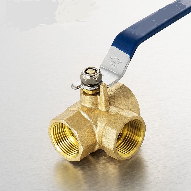 L-type three-way ball valve Long handle Hpb59-1full brass ball valve