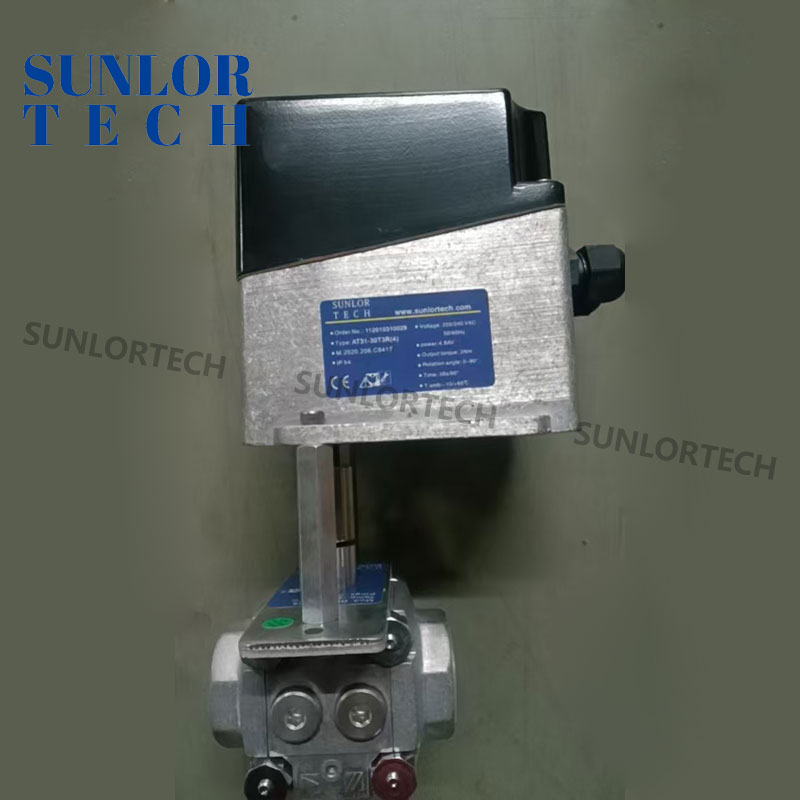 Электрическая воздушная заслонка AT31-30T3R 4-колесная + AFC25, пропорциональное регулирование газ/воздух, клапан управления расходом воздуха/газа