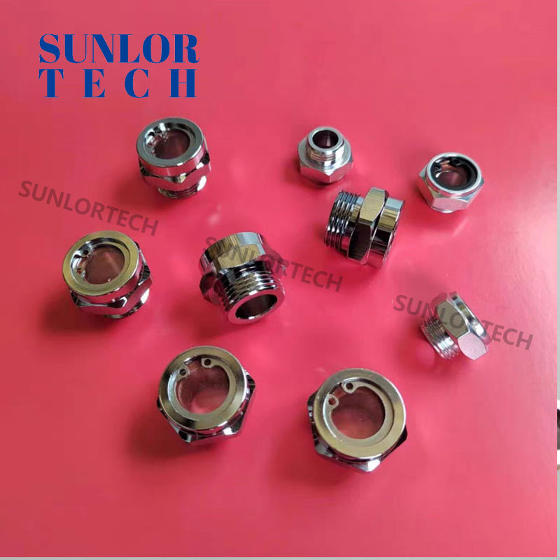 Electroplated burner viewing mirror