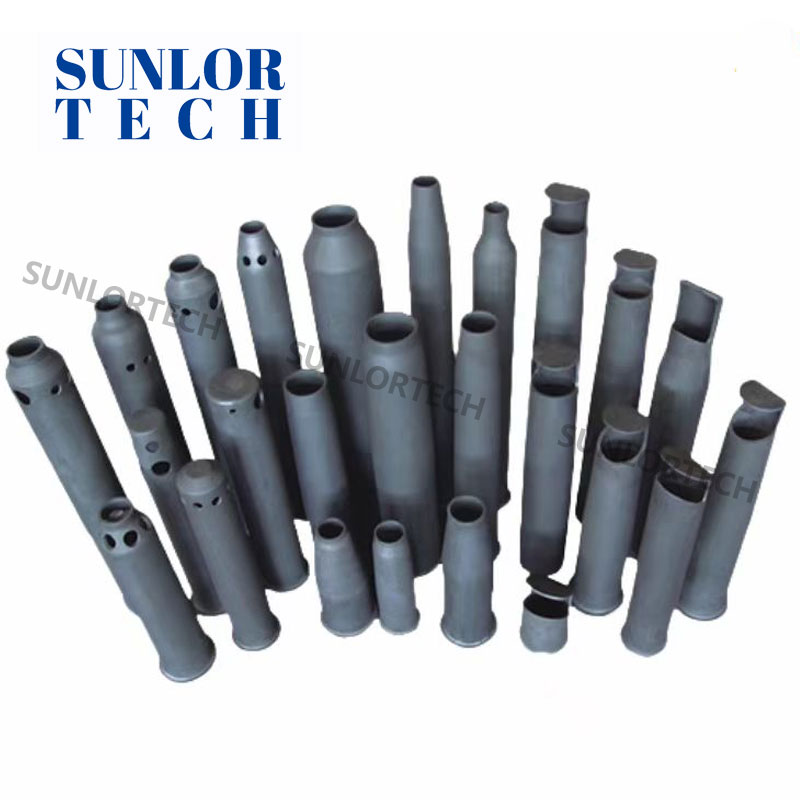 Silicon carbide burner nozzle for industrial kilns RBSiC/SiSiC burner tube flame tube