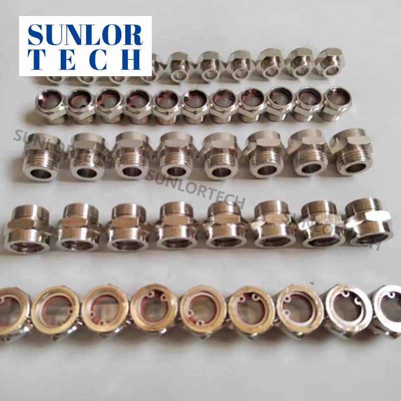 Electroplated burner viewing mirror