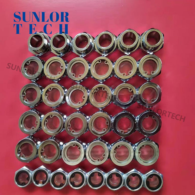 Electroplated burner viewing mirror