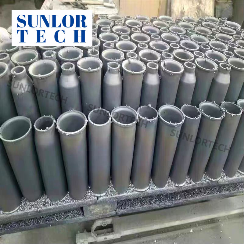 Silicon carbide burner nozzle for industrial kilns RBSiC/SiSiC burner tube flame tube