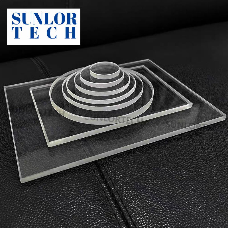 High Temperature Fused Quartz Sight Glass for Kiln Viewing Ports - Round/Square Observation Window Resists