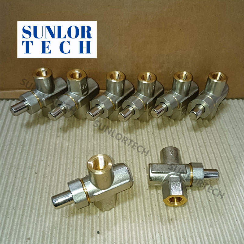 Manual pressure gauge button valve