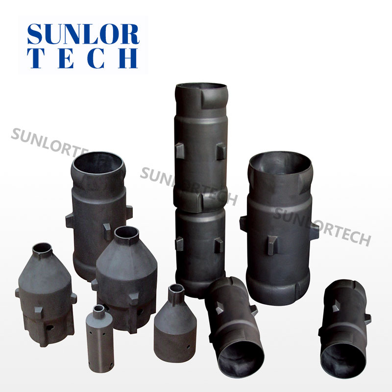 Silicon carbide burner nozzle for industrial kilns RBSiC/SiSiC burner tube flame tube
