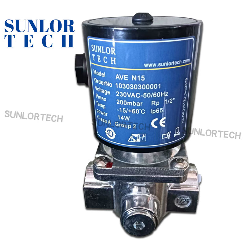 Always closed AVEN 32 gas solenoid valve to open or shut off the gas supply in an emergency