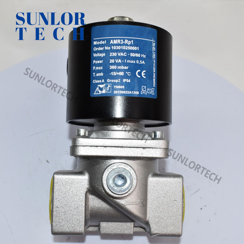 Клапан электромагнитный газовый AMR3-RP1 Отсечной для горелки Промышленные печи, текстиль, печать