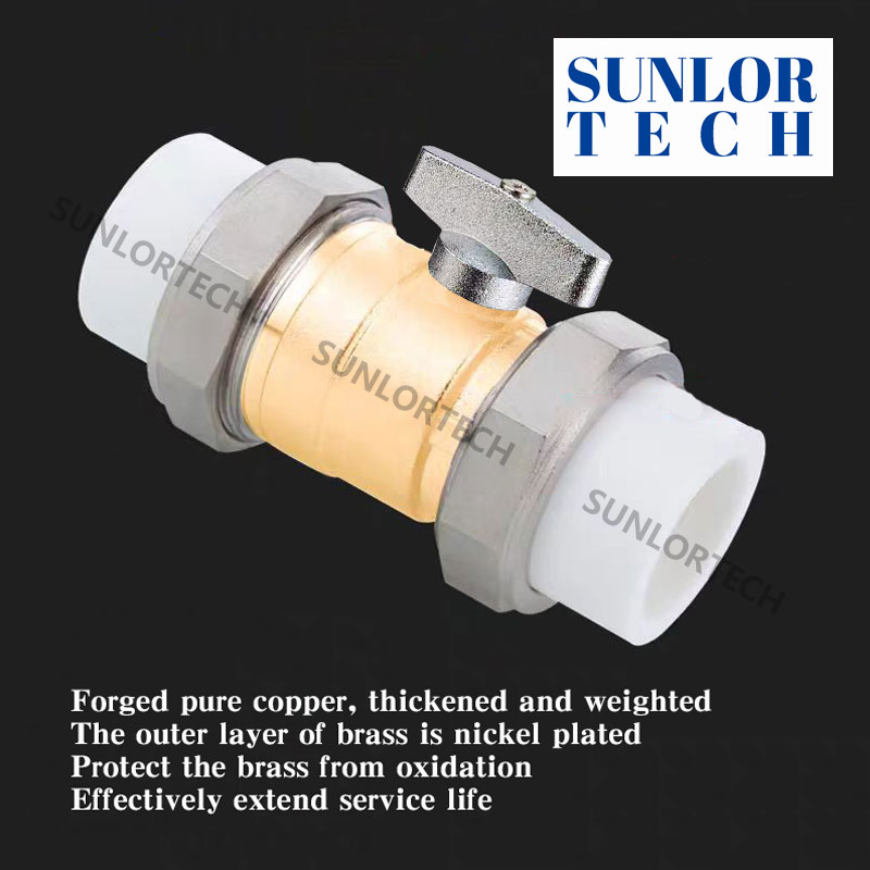 PPR brass live ball valve