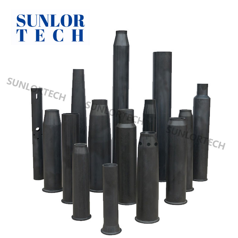 Silicon carbide burner nozzle for industrial kilns RBSiC/SiSiC burner tube flame tube