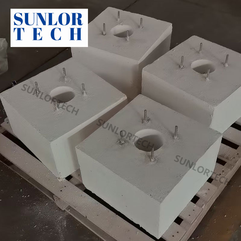 Корундовая горелочная плитка, 1600°C, Al₂O₃≥90%, Fe₂O₃≤1%, низкое содержание примесей, высокая плотность, для промышленных печей, изготовление по чертежам