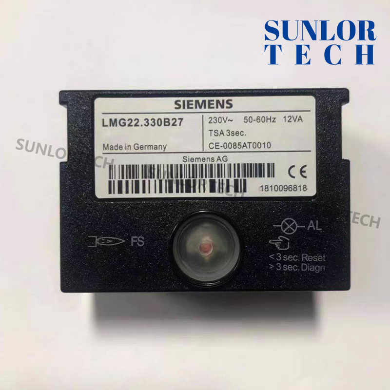 Контроллер горелки Siemens LMG22.330B27, микропроцессорный программатор с дистанционным сбросом, контролем давления и индикацией ошибок, для котлов и горелок